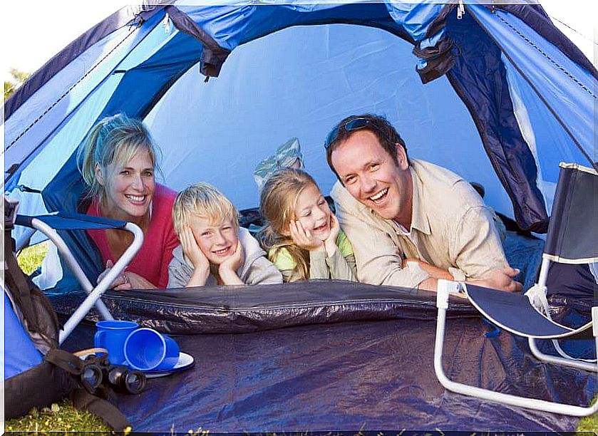 Camping is a good idea to spend time with the family