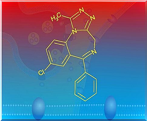 Alprazolam anxiolytic molecule