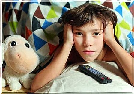 boy watching television