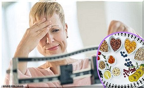 woman weighing herself