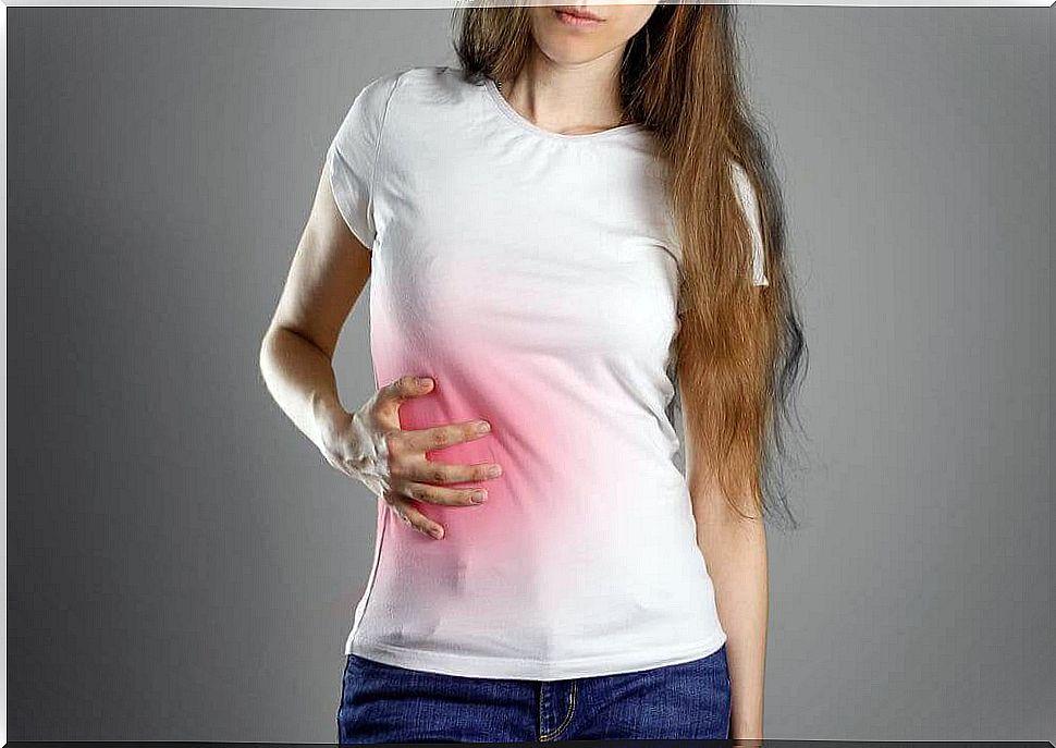 woman with liver pain