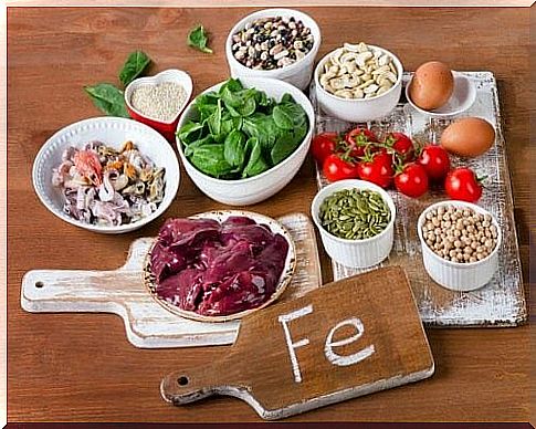 Iron-rich foods in the diet to treat anemia