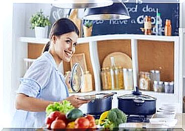 Woman cooking